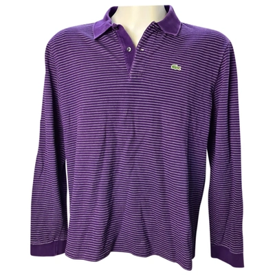 Pre-owned Lacoste Polo Shirt In Purple