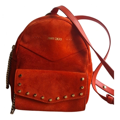 Pre-owned Jimmy Choo Backpack In Red