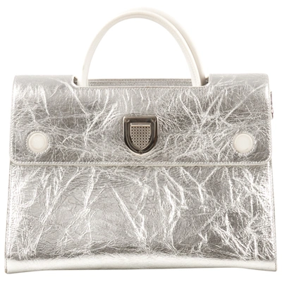 Pre-owned Dior Ever Leather Tote In Silver
