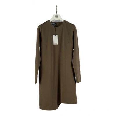 Pre-owned Jacquemus L'enfant Du Soleil Wool Mini Dress In Camel