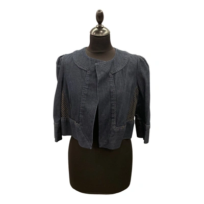 Pre-owned Diane Von Furstenberg Jacket In Navy