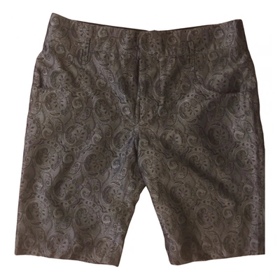 Pre-owned Balenciaga Silk Short Pants In Grey