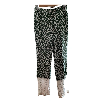 Pre-owned Stella Mccartney Silk Straight Pants In Multicolour