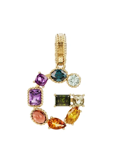 Dolce & Gabbana Women's Rainbow Alphabet 18k Yellow Gold & Multi Gemstone Initial G Charm