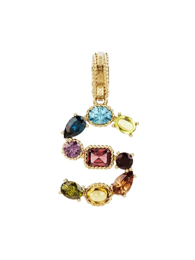 Dolce & Gabbana Women's Rainbow Alphabet 18k Yellow Gold & Multi Gemstone Initial S Charm