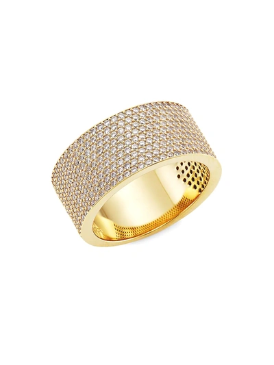 Adriana Orsini Women's Twist 18k-gold-plated & Cubic Zirconia Ring