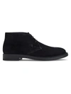 Tod's Polacco Suede Lace-up Ankle Boots In Black Suede