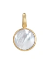 Marco Bicego 18k Yellow Gold Jaipur Mother Of Pearl Round Pendant In Pearl White