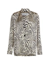 ADRIANA IGLESIAS ZEBRA-PRINT SILK BOY JACKET,400014621666