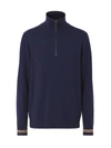 BURBERRY MOCKNECK QUARTER-ZIP SWEATER,400014666258