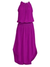 Ramy Brook Audrey Blouson Midi Dress In Boysenberry