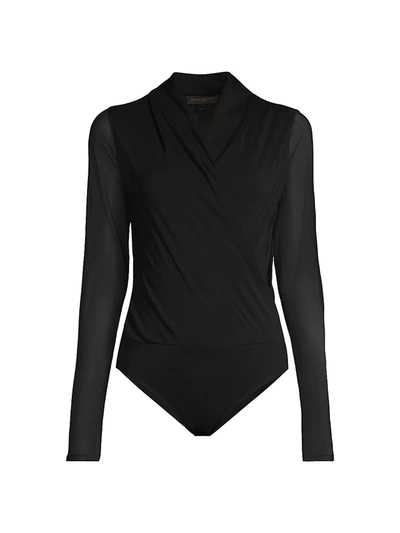 Donna Karan Women's Essentials Wrap Bodysuit In Black