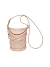 ALEXANDER MCQUEEN THE CURVE LEATHER BUCKET BAG,400014910699