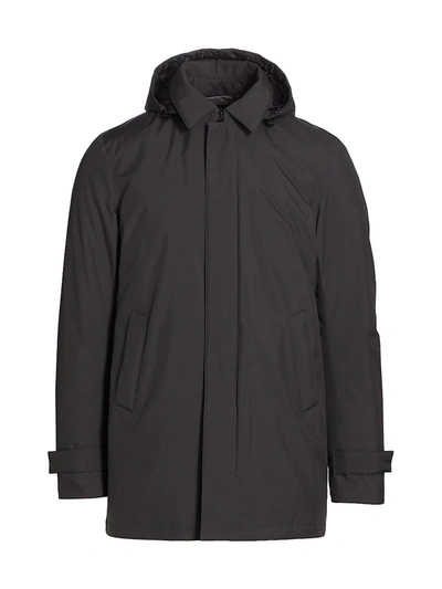Herno Goretex City Trench Coat In Charcoal