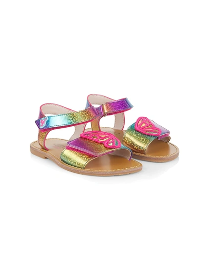 Sophia Webster Girl's Rainbow Metallic Butterfly Sandals, Baby/toddler/kids In Rainbow Confetti