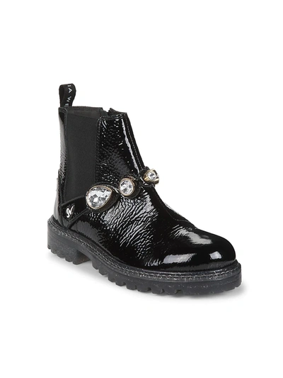 Sophia Webster Kids' Little Girl's & Girl's Bree Chelsea Boots In Black Crystal