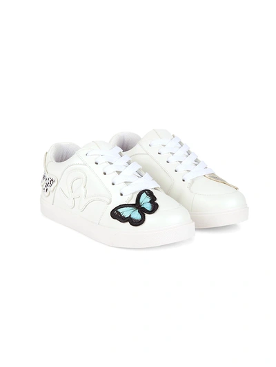 Sophia Webster Kids' Little Girl's & Girl's Stomp Butterfly Junior Sneakers In White Melange