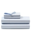 Polo Ralph Lauren Organic Sateen Bedding 624-thread Count Flat Sheet In Blue