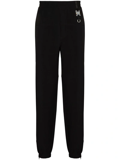 Alyx Buckle-detail Tapered Track Pants In Nero