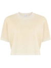 Cotton Citizen Beige Tokyo Crop T-shirt In Grün