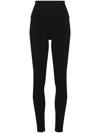 Live The Process Geometric High-rise Performance Leggings In Schwarz