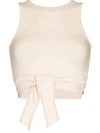 Live The Process Ballet Tie-detail Performance Top In Nude