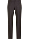 Dolce & Gabbana Jacquard Tailored Trousers In Schwarz