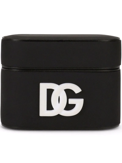 Dolce & Gabbana Dg-logo Airpods Pro Case In Black