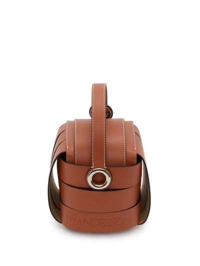 Jw Anderson Knot Bag - Leather Top Handle Bag With Crossbody Strap In Brown