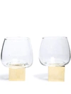 Vanessa Mitrani Cube Gravity Whisky Glasses (set Of 2) In Weiss