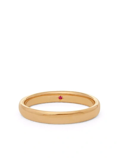 Annoushka 18kt Yellow Gold 3mm Ruby Wedding Band Ring