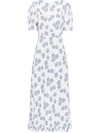 MIU MIU FLORAL-PRINT MID-LENGTH DRESS