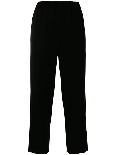 Comme Des Garçons High-waisted Straight Leg Trousers In Black