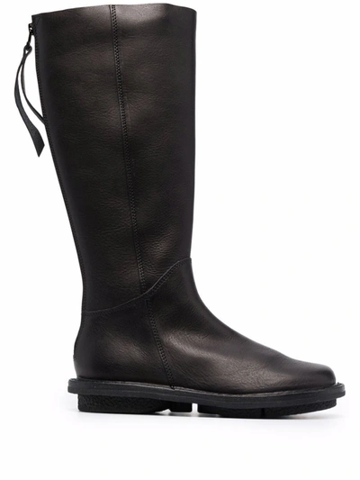 Trippen Wall-f Leather Boots In Schwarz