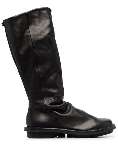 Trippen Steam Leather Boots In Schwarz