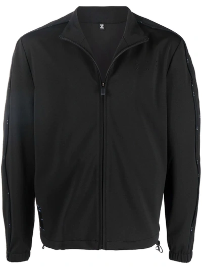 Mcq By Alexander Mcqueen Contrast-trim Lightweight Jacket In Darkest Black