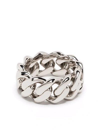 Darkai Curb-chain Ring In Grey