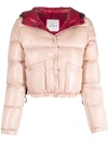 Moncler Bardanette Nylon Laque Down Jacket In Rosa