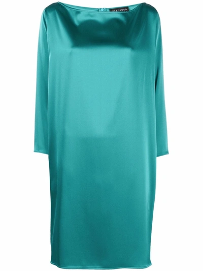 Gianluca Capannolo Long-sleeve Shift Mini Dress In Green