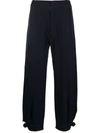 MAISON MARGIELA BELTED-ANKLES LOOSE-FIT TROUSERS