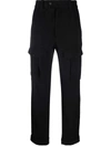 Alexander Mcqueen Straight-leg Utility Trousers In Schwarz