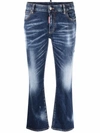 DSQUARED2 DISTRESSED FLARED JEANS