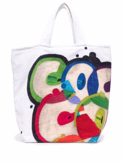 Pre-owned Chanel 2020s Large Logo Beach Set In 白色