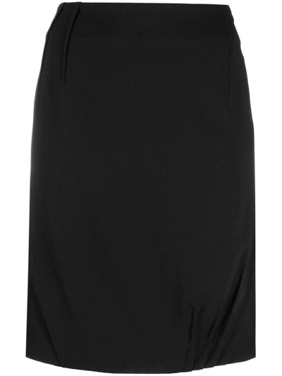 Pre-owned Dior 2006  Dart-detailing High-waisted Skirt In 黑色