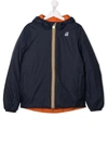 K-way Padded Reversible Down Jacket In 蓝色