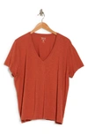 Madewell Whisper V-neck T-shirt In Lava Rock