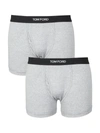 Tom Ford Pack Of 2 Cotton Briefs In Grigio
