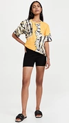Proenza Schouler Cutout Tie-dyed Cotton-blend Jersey T-shirt