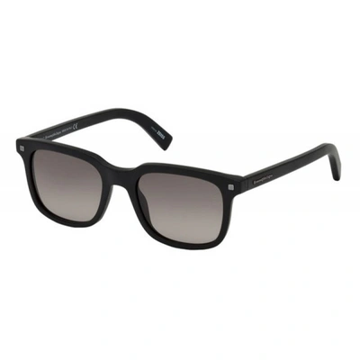 Ermenegildo Zegna Grey Square Mens Sunglasses Ez0090 01b 51 In Black,grey