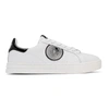 VERSACE JEANS COUTURE WHITE & BLACK 88 V-EMBLEM COURT SNEAKERS